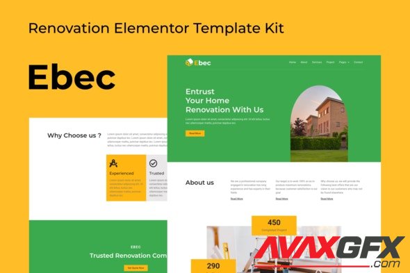 ThemeForest - Ebec v1.0.0 - Renovation Elementor Template Kit - 32189048
