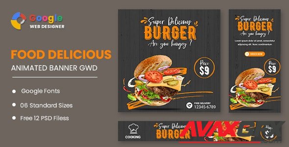 CodeCanyon - Food Delicious Animated Banner GWD v1.0.0 - 32208970