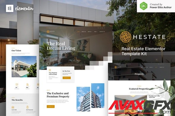 ThemeForest - Hestate v1.0.1 - Real Estate Elementor Template Kit - 30596384