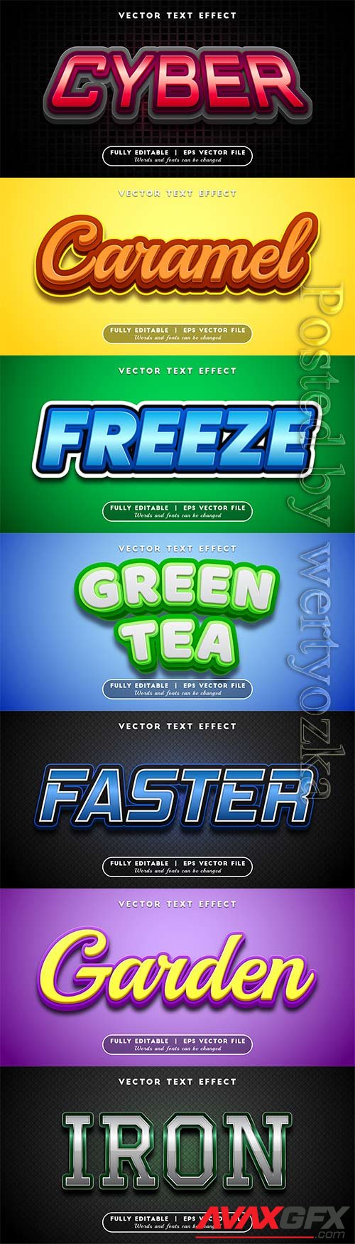 3d editable text style effect vector vol 424