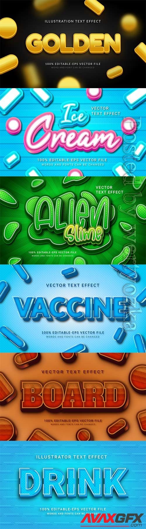 3d editable text style effect vector vol 421