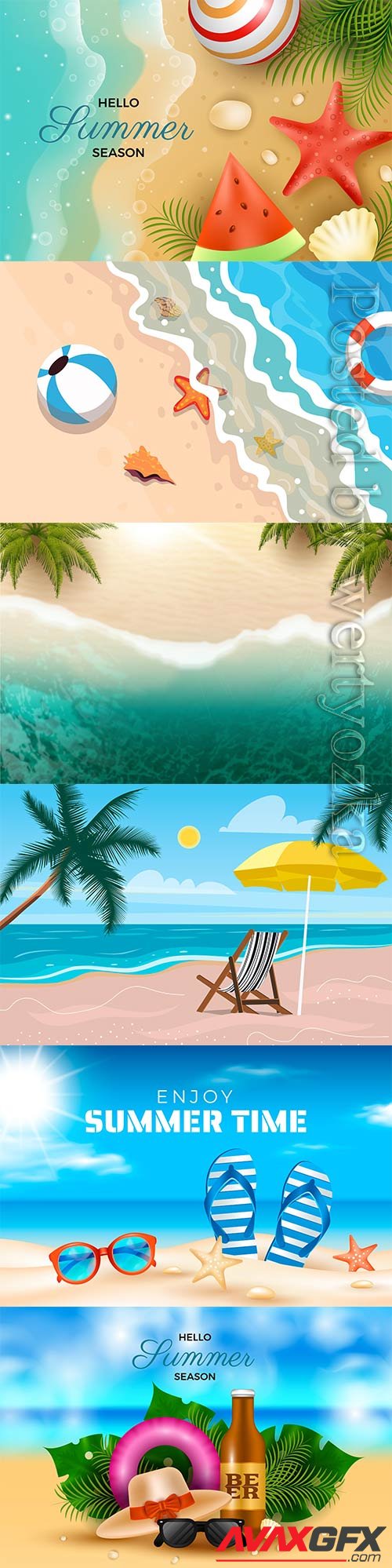 Realistic summer vector background