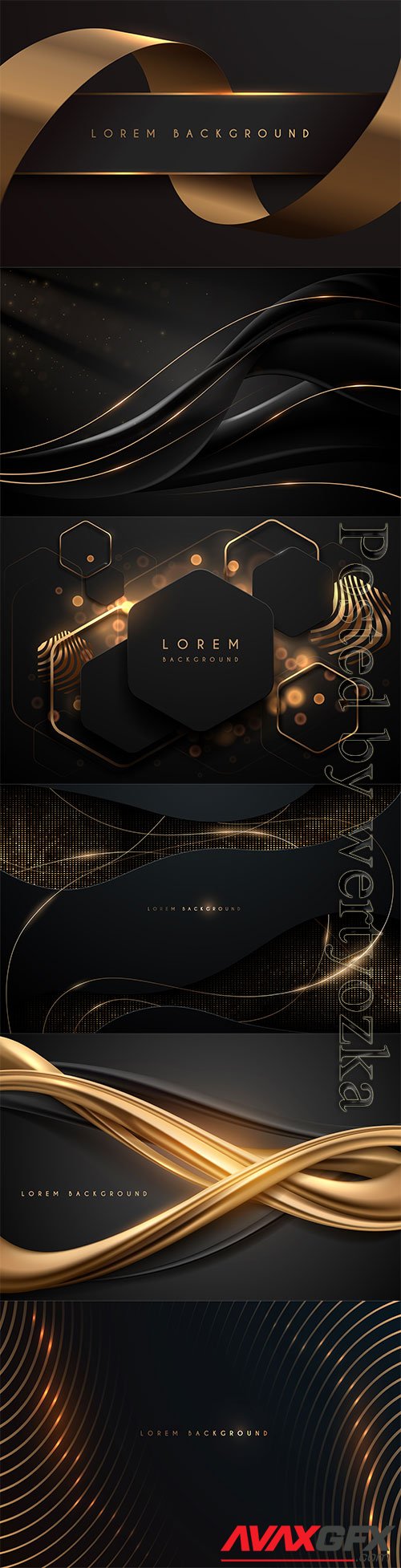 Black luxury vector background