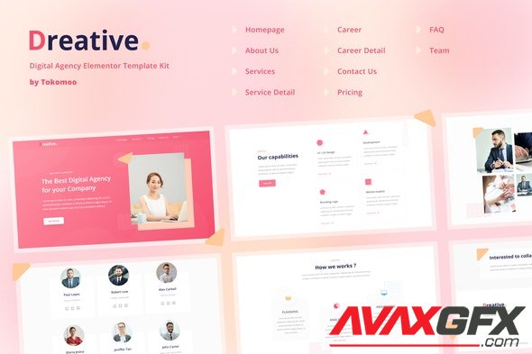 ThemeForest - Dreative v1.0.2 - Digital Agency Elementor Template Kit - 28305648