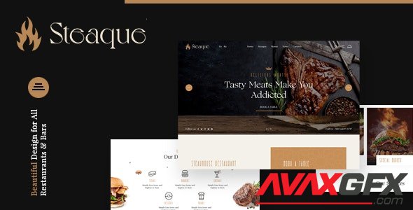 ThemeForest - Steaque v1.0.0 - Restaurant and Cocktail Bar WordPress Theme (Update: 22 May 21) - 27585848