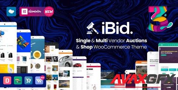 ThemeForest - iBid v3.0 - Multi Vendor Auctions WooCommerce Theme - 24923136