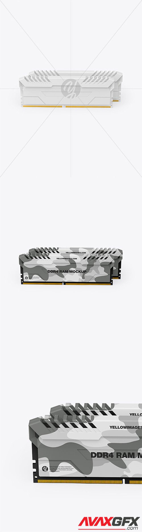 Two Modules of DDR4 RAM Mockup 79404
