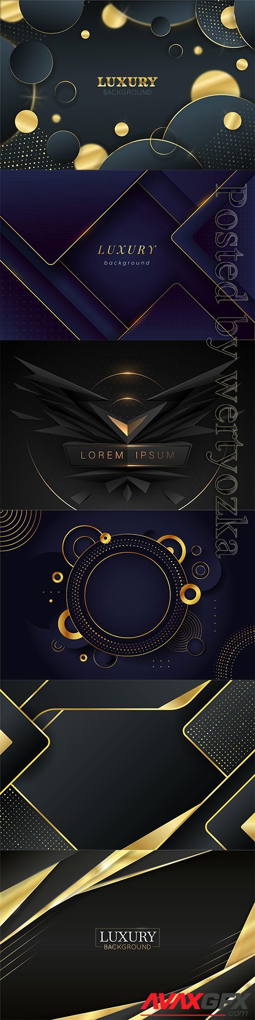 Dark gold and black luxury vector background