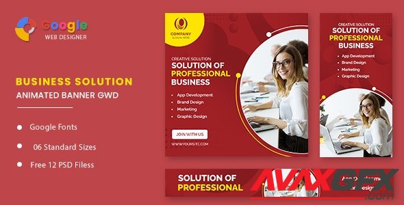 CodeCanyon - Business Solution Animated Banner Google Web Designer v1.0 - 32350767