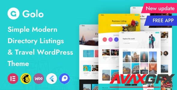 ThemeForest - Golo v1.4.5 - Directory & Listing, Travel WordPress Theme - 25397810