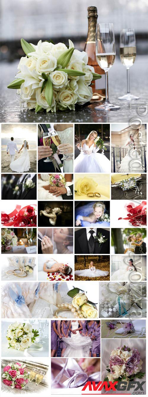 Wedding collage stock photo
