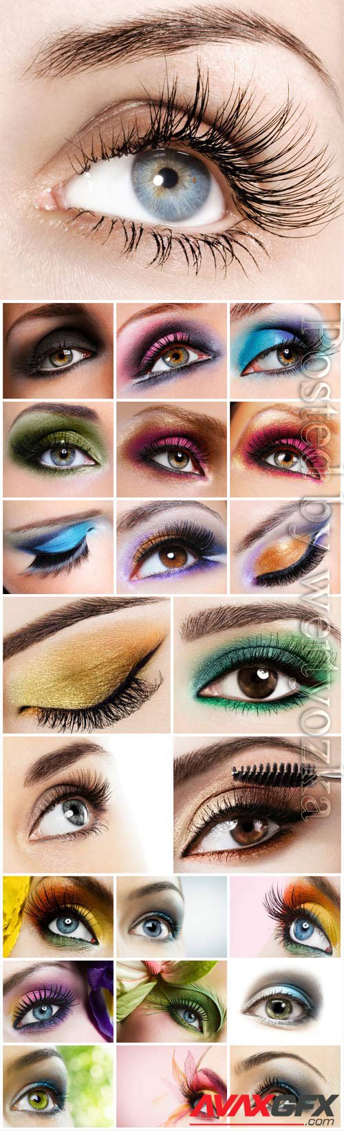 Eyes and makeup stock photo