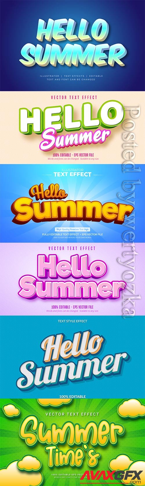 Hello summer text effect