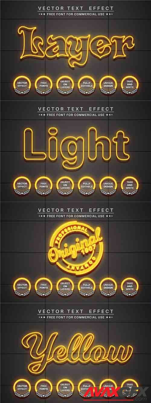 Glow outline - editable text effect - 6186772