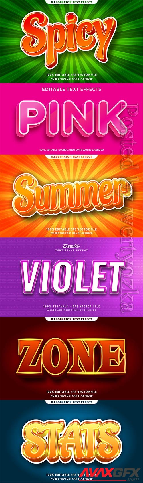 3d editable text style effect vector vol 455