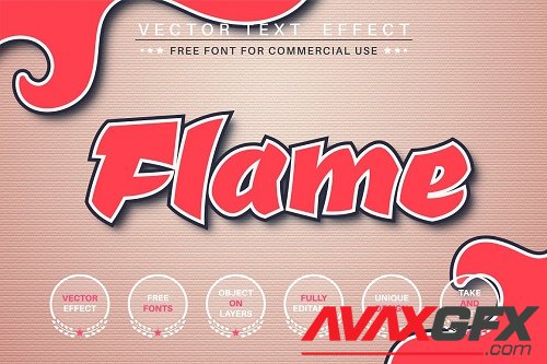 Flame graffiti - editable text style - 6188244