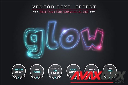 Quivering glow editable text effect - 6188074