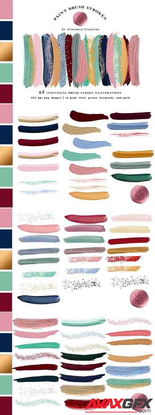 Chic Brush Strokes Graphics Bundle - 6084430