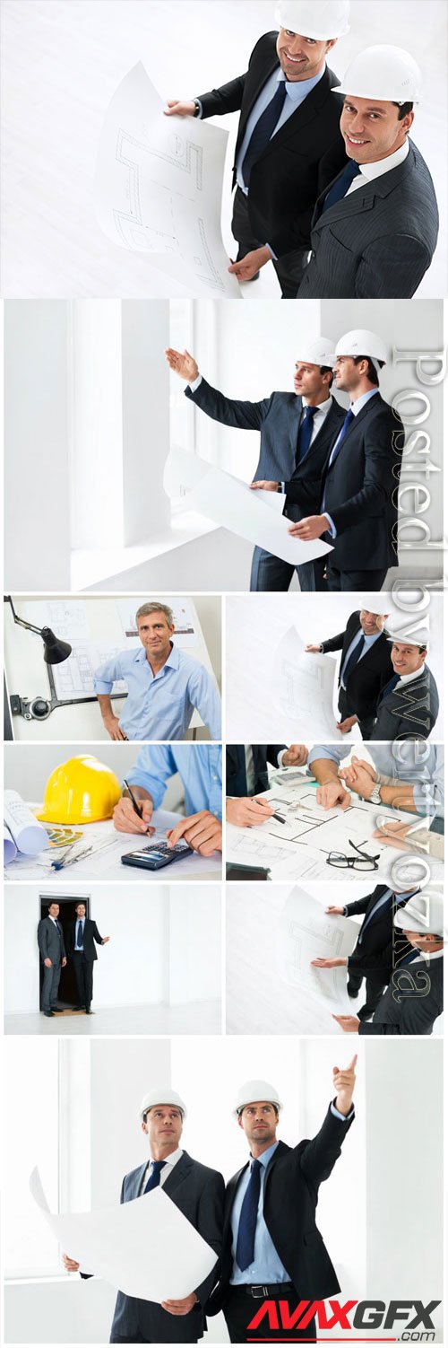 Male architects stock photo