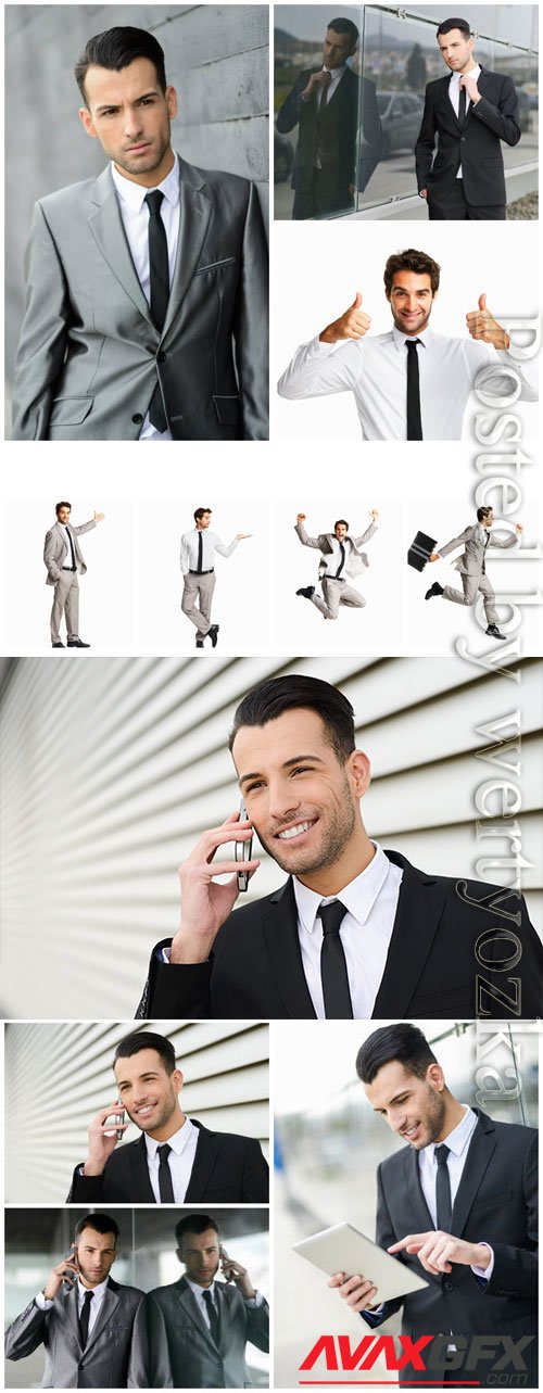 Successful business man stock photo