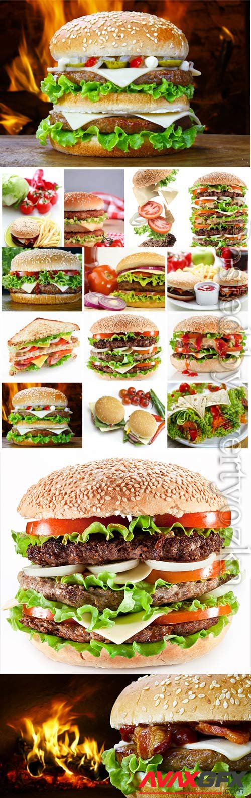 Hamburger, fast food stock photo