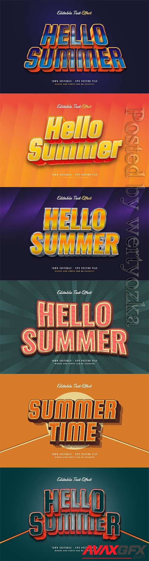 3d editable text style effect vector vol 475