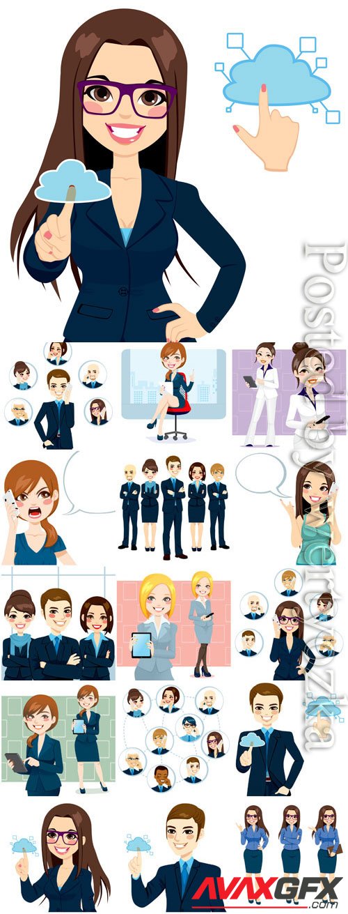 Business people illustration in vector