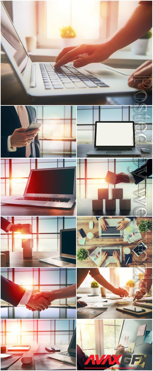 Business concept, modern technology stock photo