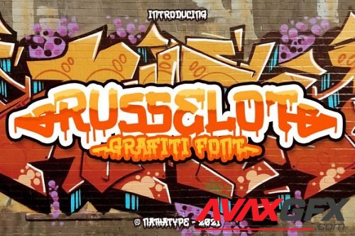 Russelot assertive graffiti styled display font