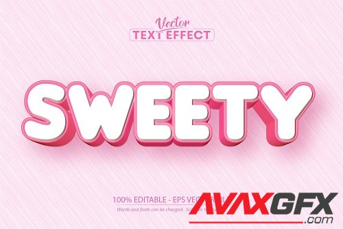 Sweet text, cartoon style editable text effect - 1408929