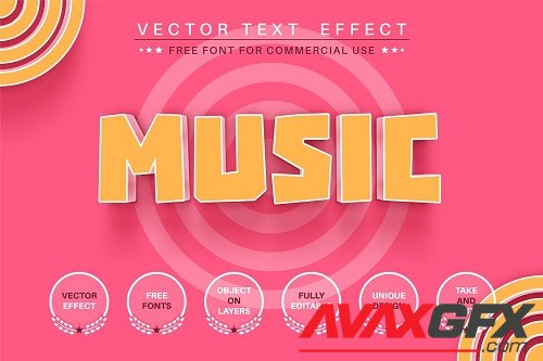 Pink music - editable text effect - 6210788