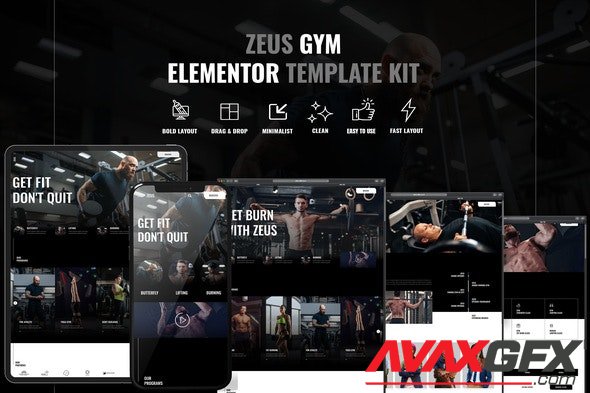 ThemeForest - Zeus v1.0.0 - Gym & Fitness Elementor Template Kit - 32343146