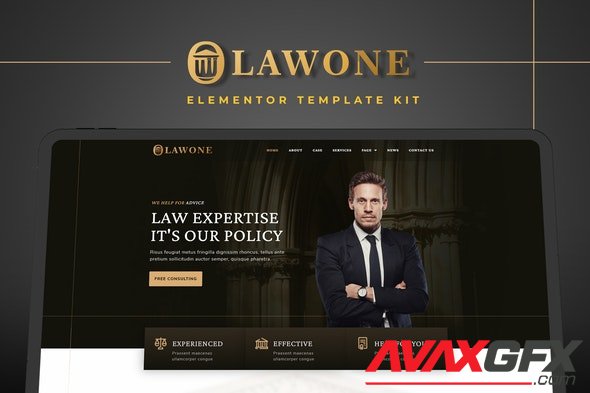 ThemeForest - Lawone v1.0.0 - Legal & Law Firm Elementor Template Kit - 32288721