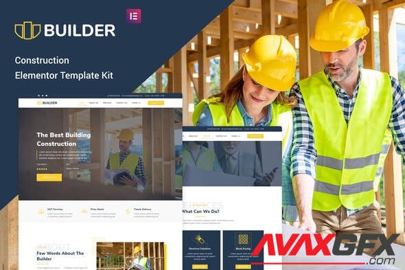 ThemeForest - The Builder v1.0.0 - Construction & Architecture Elementor Template Kit - 32343051