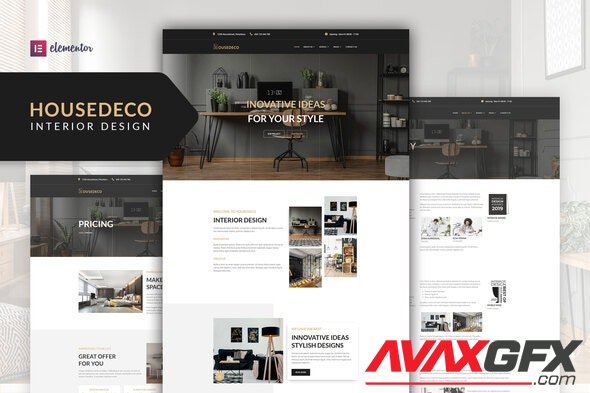 ThemeForest - Housedeco v1.0.0 - Interior Design Elementor Template Kit - 32366283