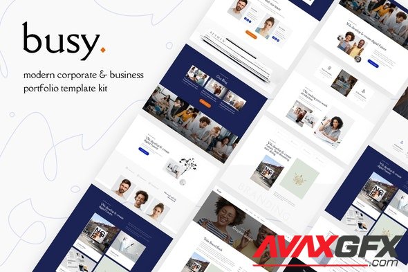 ThemeForest - Busy v1.0.0 - Modern Corporate & Business Portfolio Elementor Template Kit - 32095649