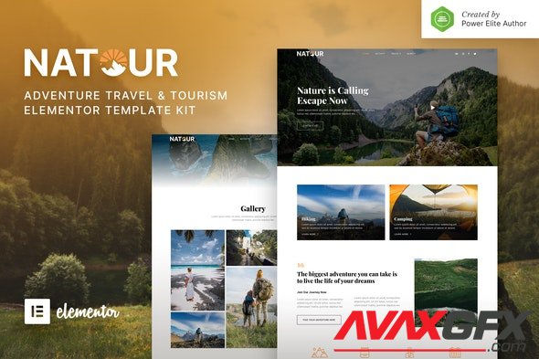 ThemeForest - Natour v1.0.0 - Adventure Travel & Tourism Elementor Template Kit - 32460316