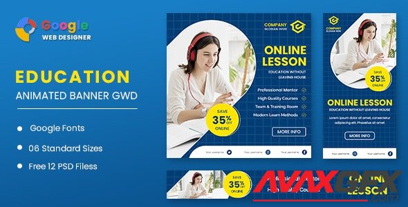 CodeCanyon - Online Course Animated Banner GWD v1.0 - 32462635