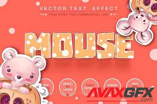 Mouse cheese - editable text effect - 6213594