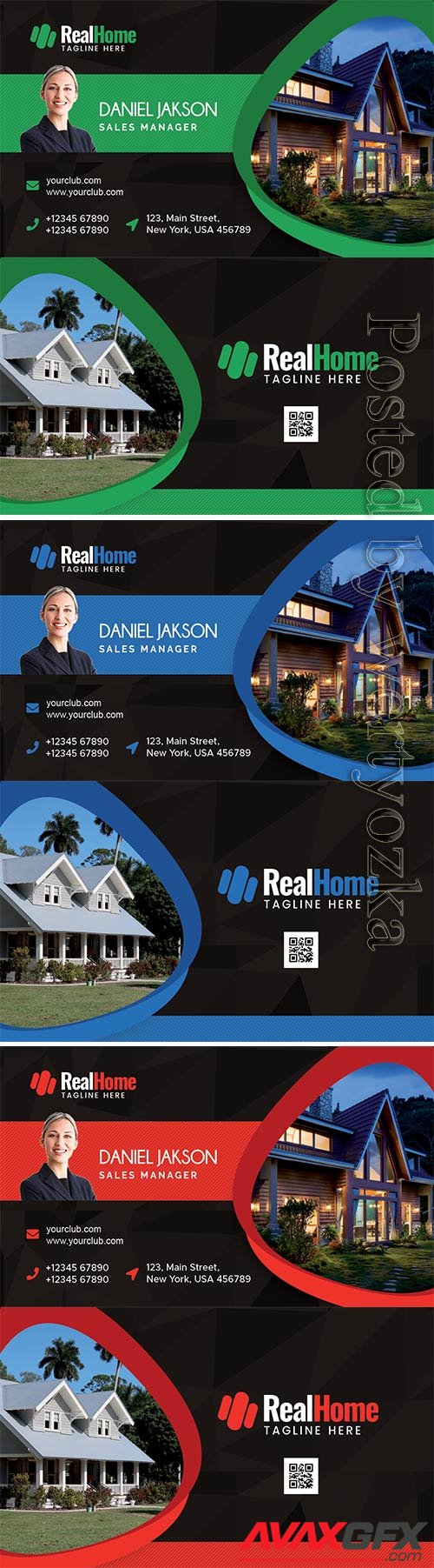Real Estate Company Business Card PSD
