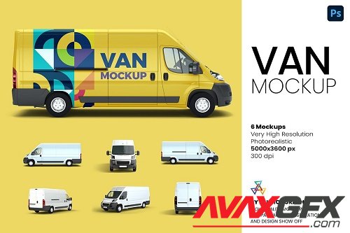 Van Mockup - 6 views - 6202980