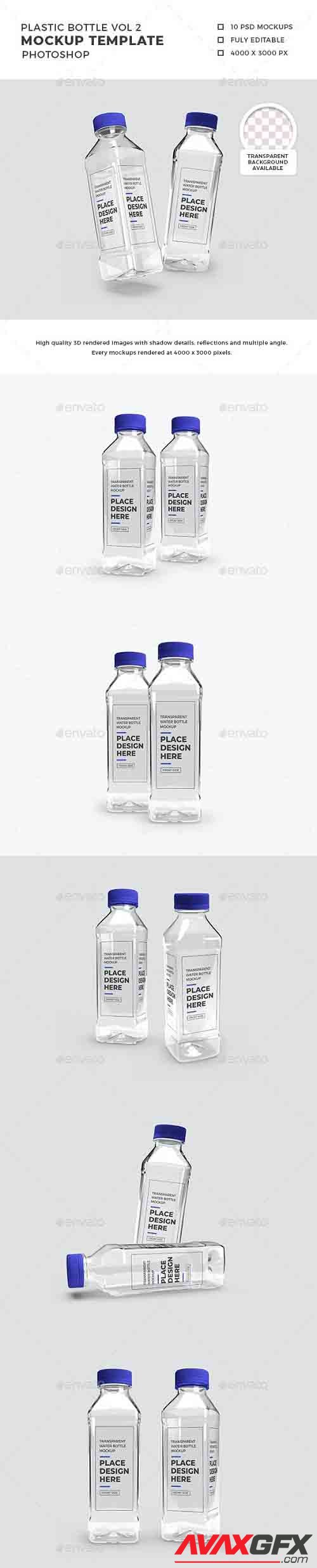 Transparent Plastic Bottle Packaging Mockup Vol 2 - 32552999