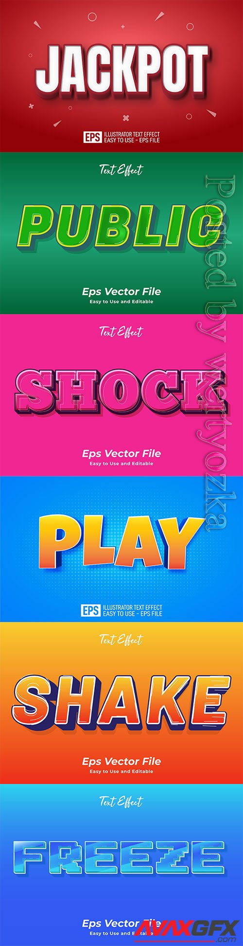 3d editable text style effect vector vol 506