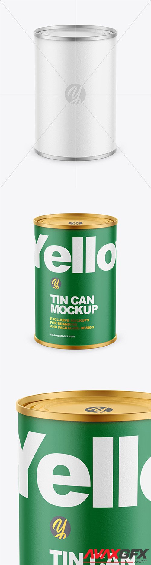 Tin Can w/ Paper Finish Mockup 80178