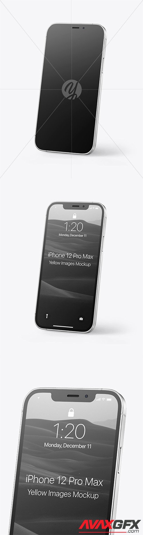 Apple iPhone 12 Pro Max Silver Mockup 80139