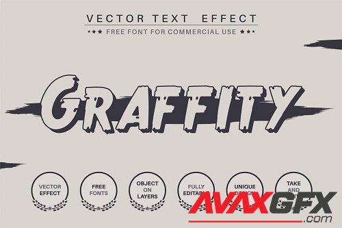 Dark Graffiti - editable text effect - 6220203