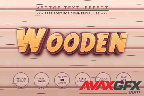 Wood craftsmans editable text effect - 6221388