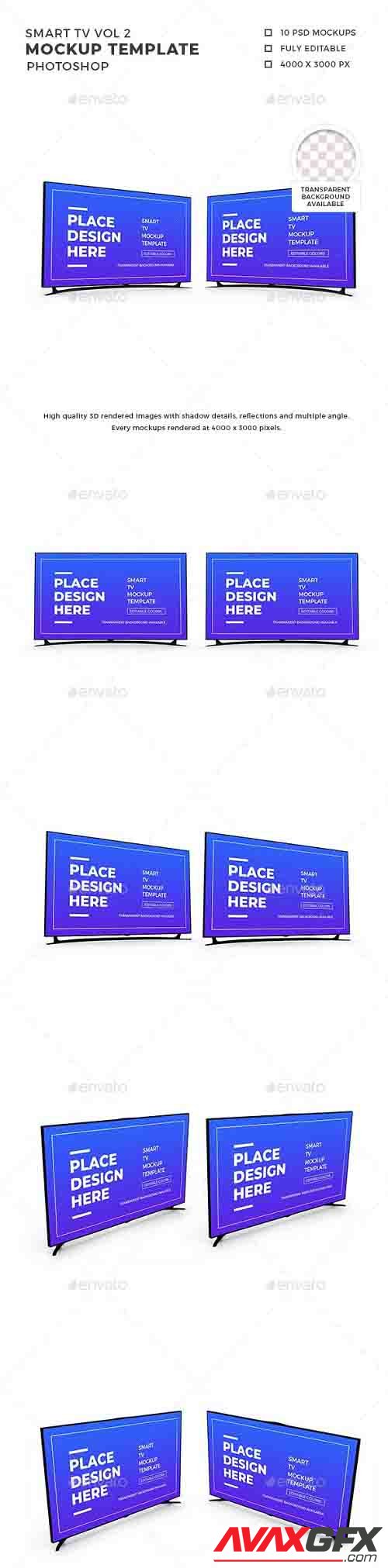 Smart TV 3D Mockup Template Vol 2 - 32579111