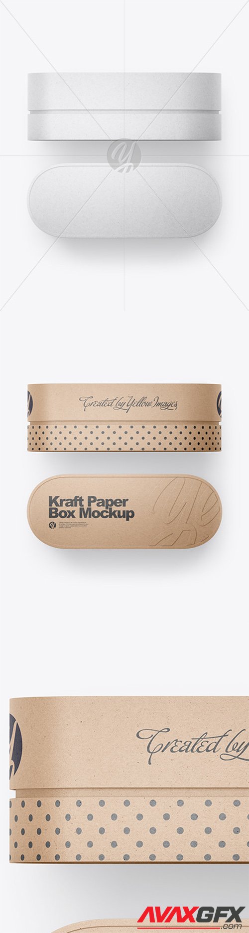 Kraft Paper Carton Gift Box Mockup 80512