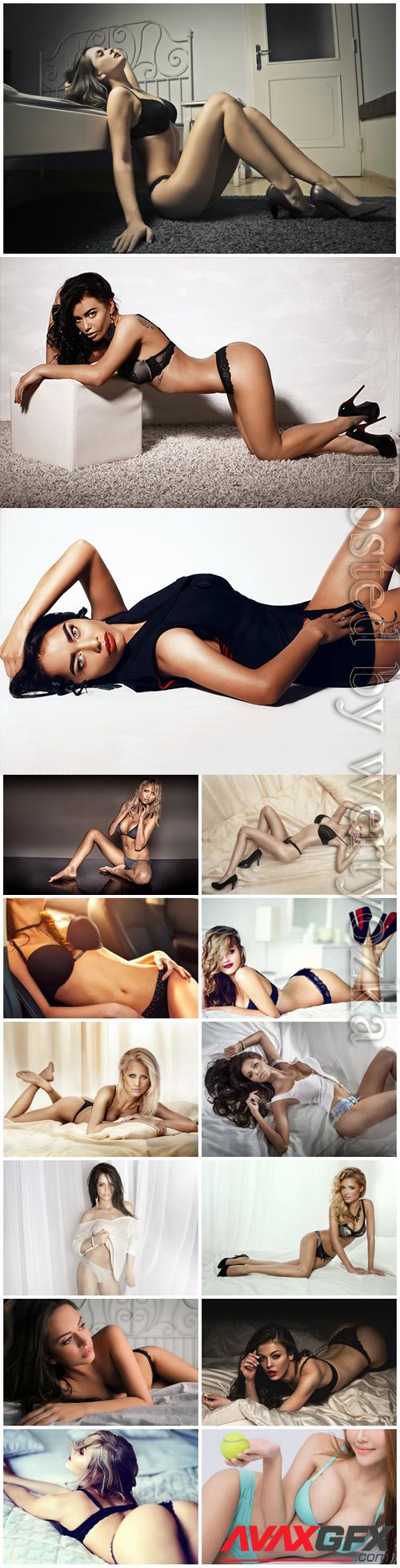 Luxury women in lingerie posing stock photo vol 7